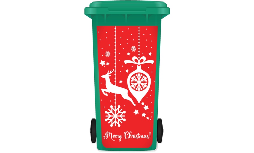 Image 8: Christmas Wheelie Bin Sticker