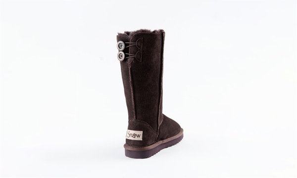 snow paw tall button sheepskin boots