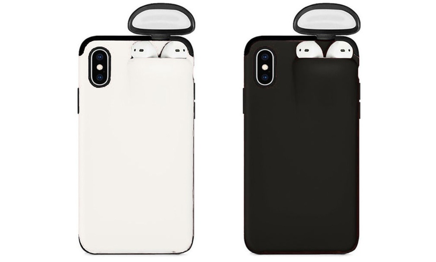 Image 8: Phone Case with AirPods Holder