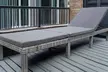 Grey Rattan-Effect Adjustable Sun Lounger with Cushion - Image 5