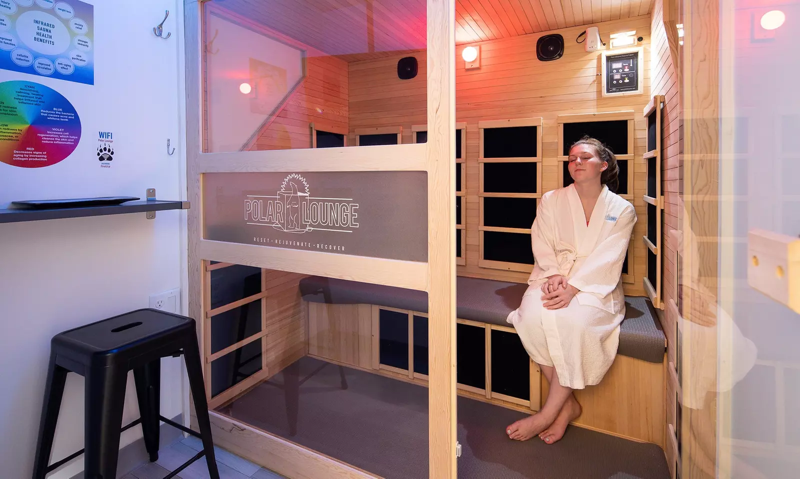 One, Two or Three Private 50-minute Infrared Sauna Session