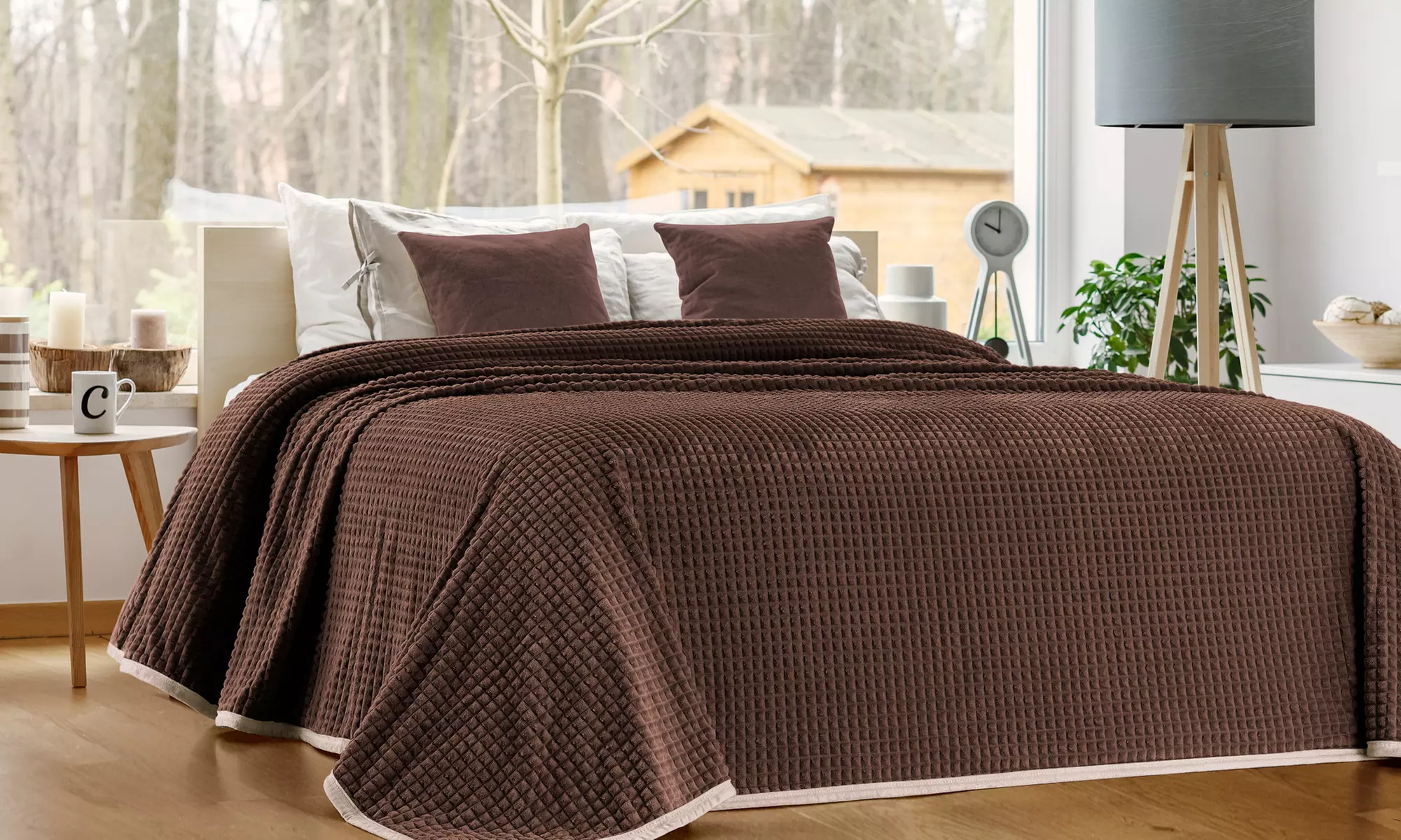 Flanell-Bettdecke mit „Schokolade“-Struktur