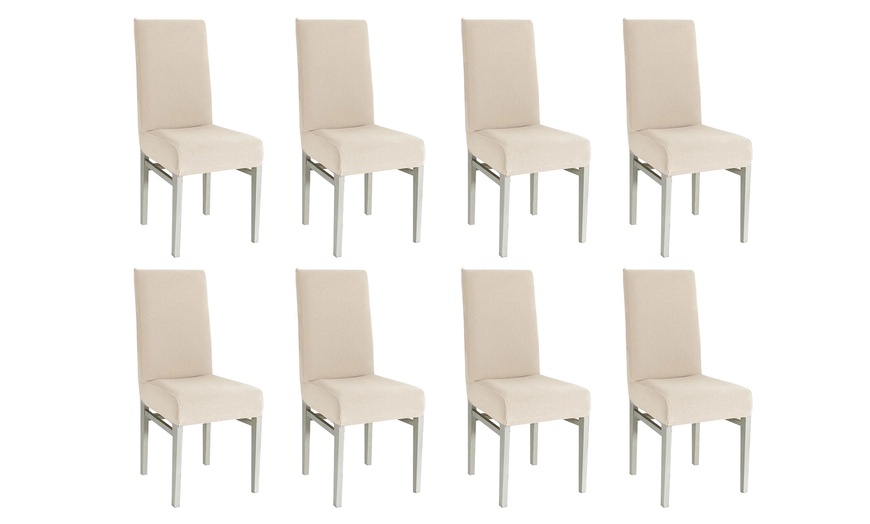 Image 26: 1, 2, 4, 6 ou 8 housses de chaise élastiques