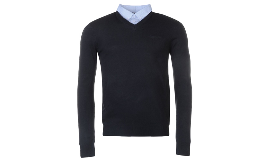 Image 6: Pierre Cardin Mock V-Neck Jumper