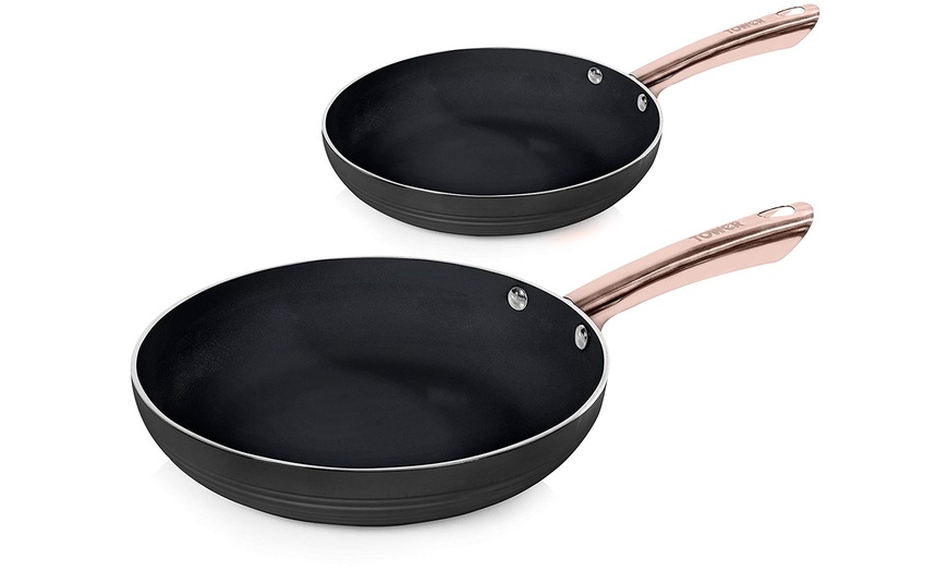 Image 2: Tower 10-Piece Rose Gold Cookware