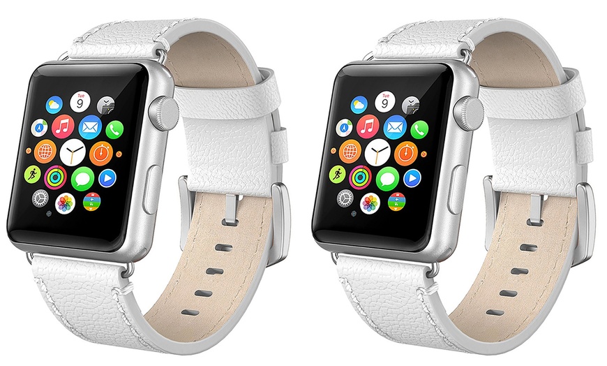 Image 11: Leather Strap for Apple Watch