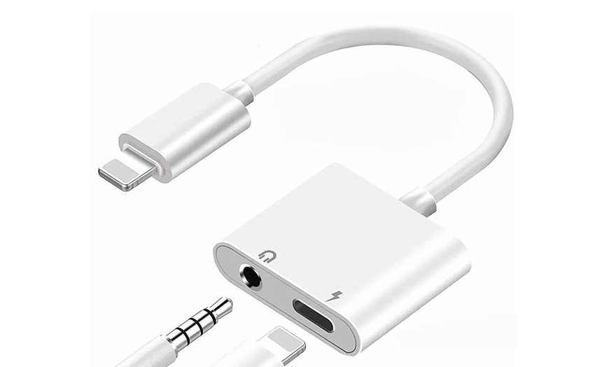 Image 5: USB Headphone Jack Audio Dongle and Charging Port