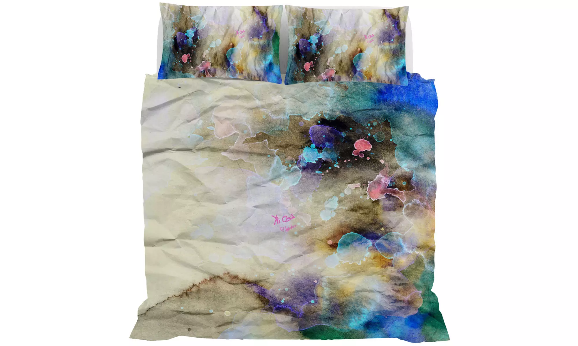 Parure copripiumino Kiosa in stampa digitale