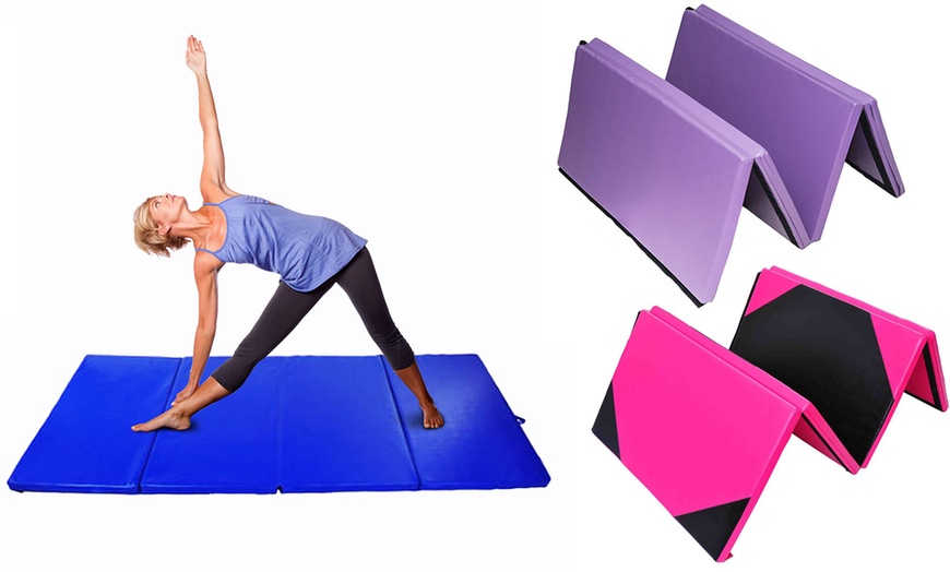 Image 1: Folding Yoga Mat