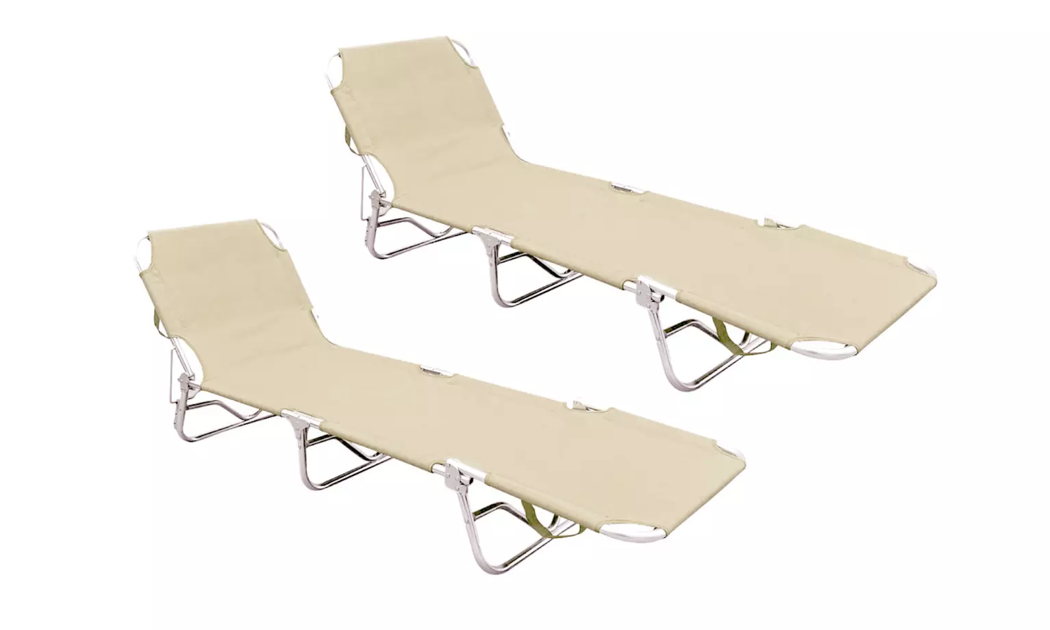 Set 2 pezzi lettino pieghevole da spiaggia