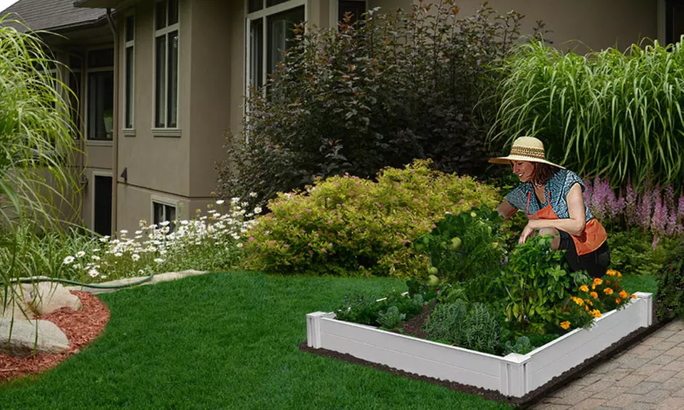 Vita Gardens 4' x 4' x 7.5" Modular Vinyl Raised Garden Bed - Primary Image