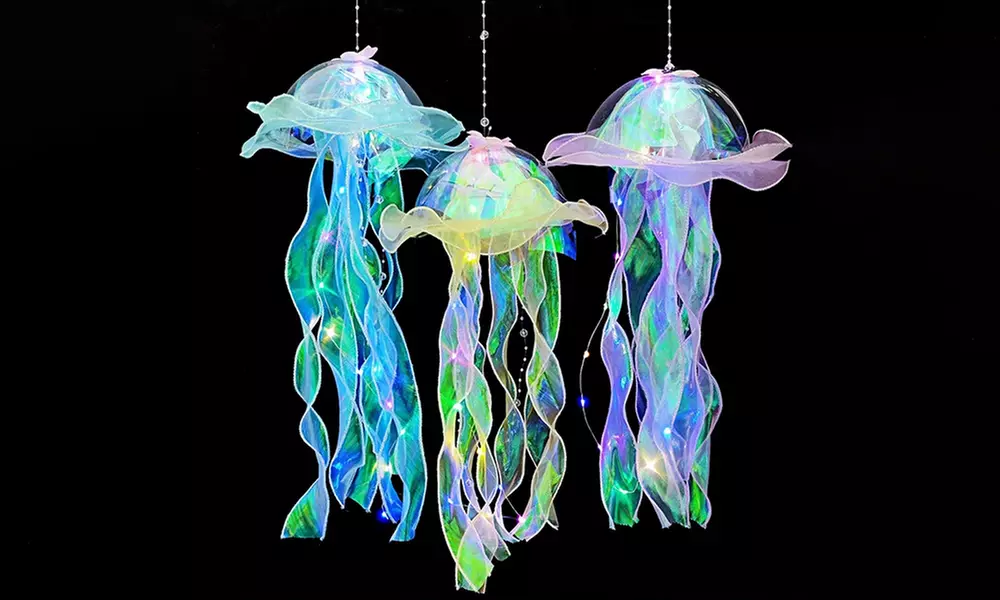 2er-Set LED-Lampen in Quallen-Design