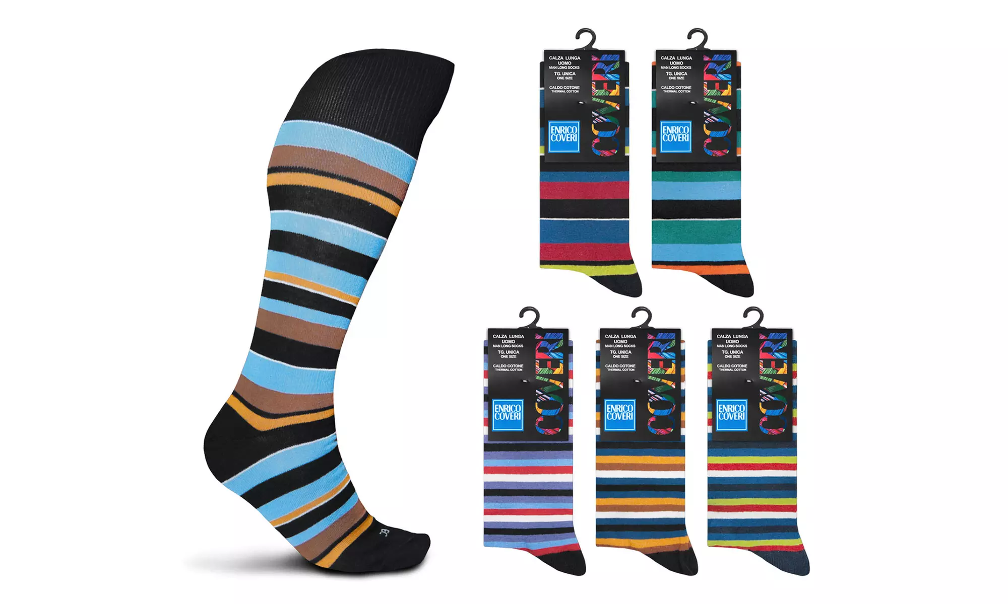 Set da 6 calze uomo Enrico Coveri