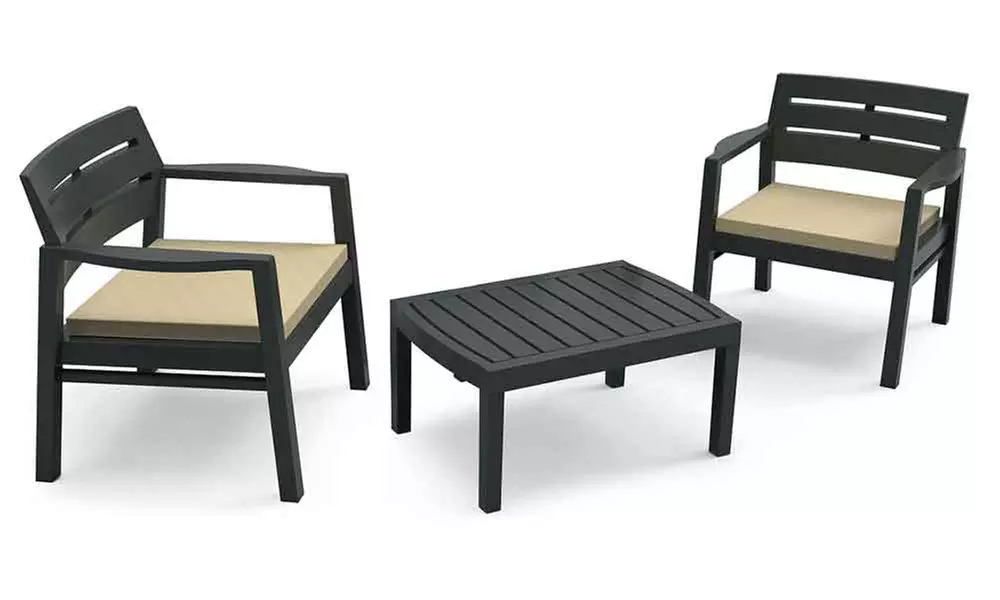 Conjunto de jardín Progarden con 1 mesa y 2 sillones individuales, con envío gratuito - Primary Image