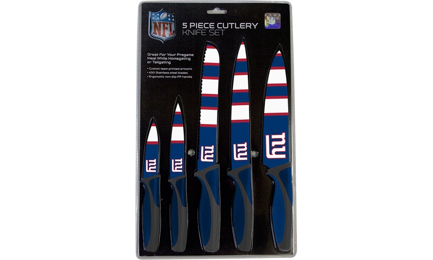 Image 64: The Sports Vault NFL Kitchen Knife Set (5-Piece)