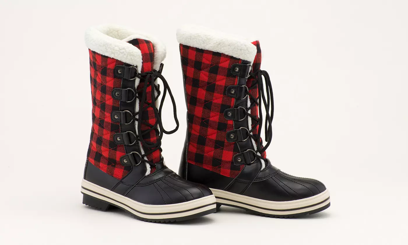 Sociology Women's Fable Lace Front Weather Boots | Groupon Exclusive  (Size 7) - Primary Image