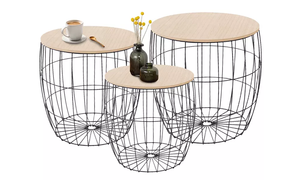 Set di 3 tavolini da soggiorno