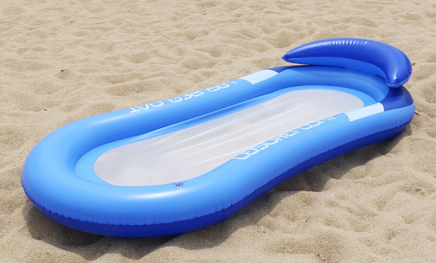 Image 6: Inflatable Pool Bed with Optional Canopy