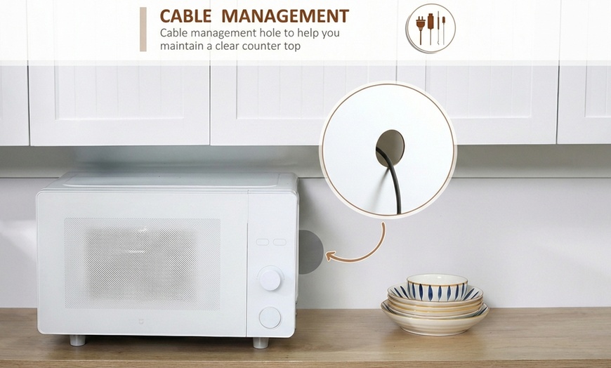 Image 6: HomCom Freestanding Kitchen Storage Cabinets