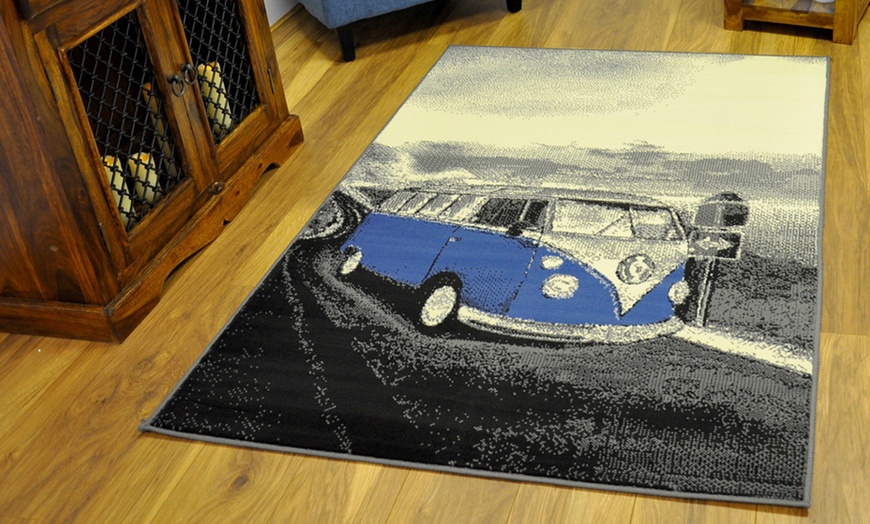 Image 7: Retro Camper van Rugs - 7 Colours
