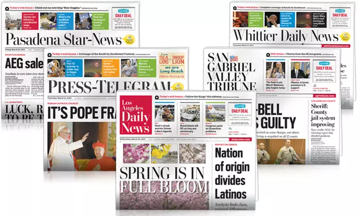 One- or Two-Year Subscriptions for Sunday Home Delivery from Southern California News Group (Up to 92% Off) - Primary Image