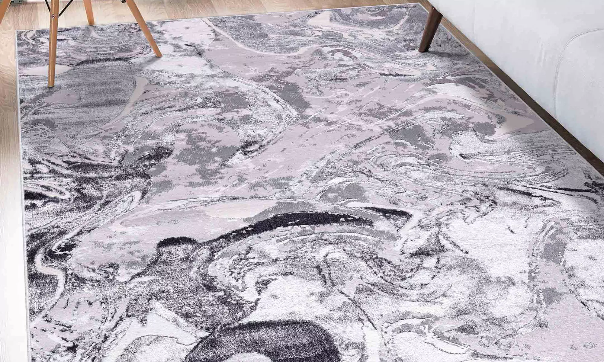 Modern Abstract Emperor Contemporary Thick Rug