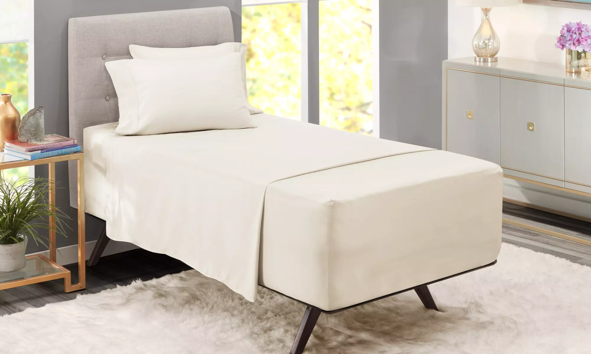 Nestl Extra Deep Pocket Sheets - 18-24 Inch Fitted Bed Sheet Set - 6 Piece