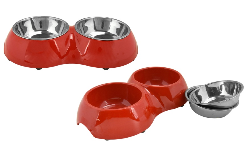 Image 6: Double Pet Bowl