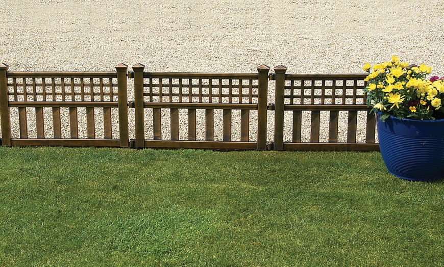 Image 2: Four Bronze Plastic Fence Panels