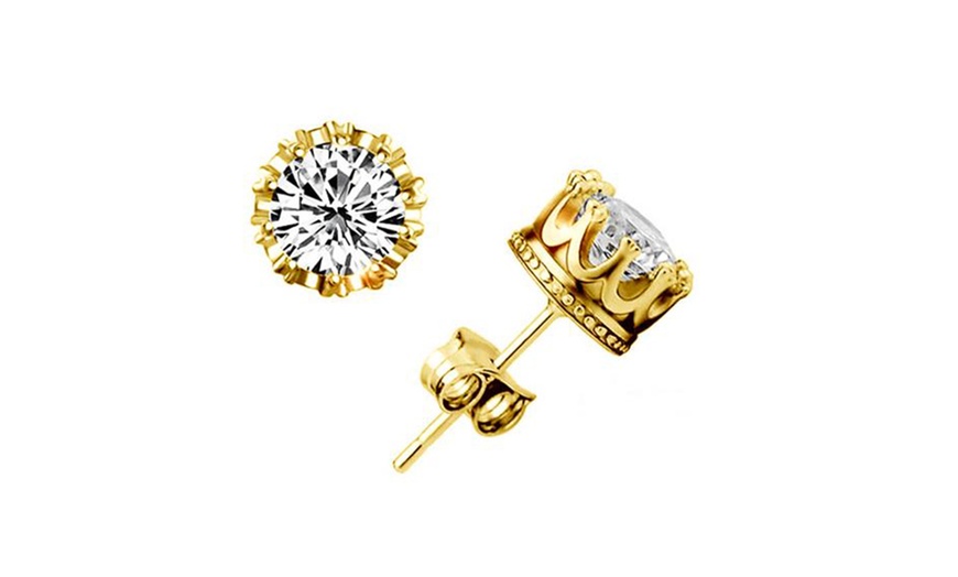 Image 2: Royal Crown Earrings