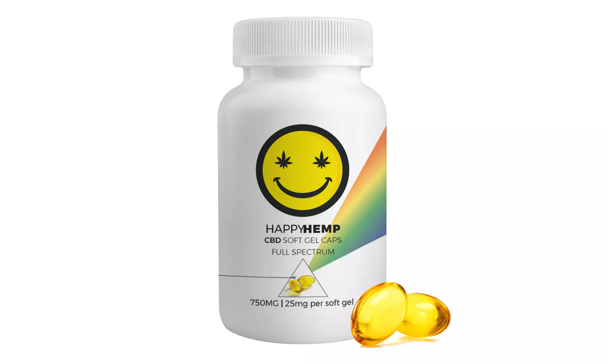 Full Spectrum CBD Soft Gel Capsules from Happy Hemp (750mg) - Primary Image