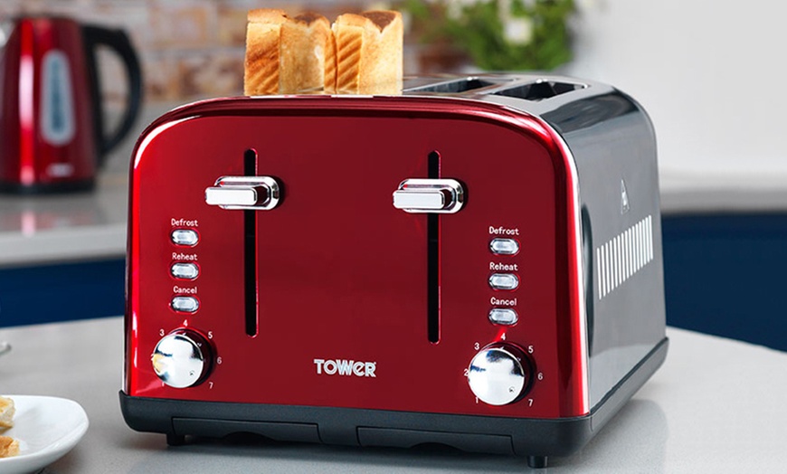 Image 38: Tower Microwave, Kettle and Toaster