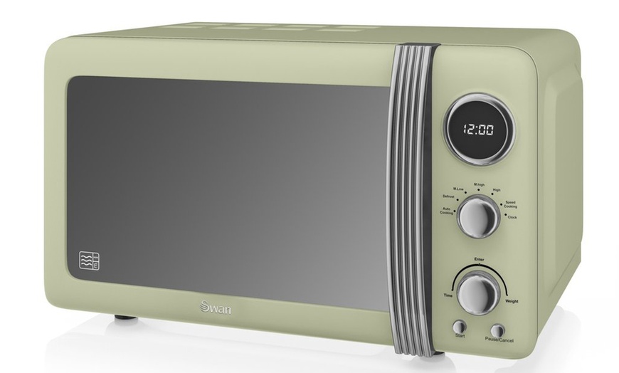 Image 10: Swan Retro Digital Microwave