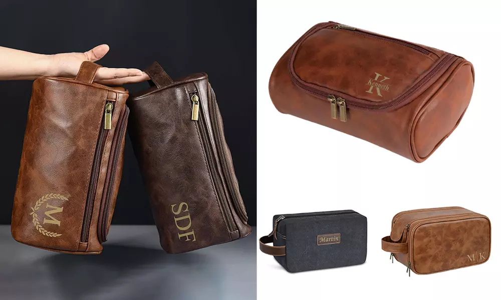 Spersonalizowana męska kosmetyczka z tekstem lub inicjałami