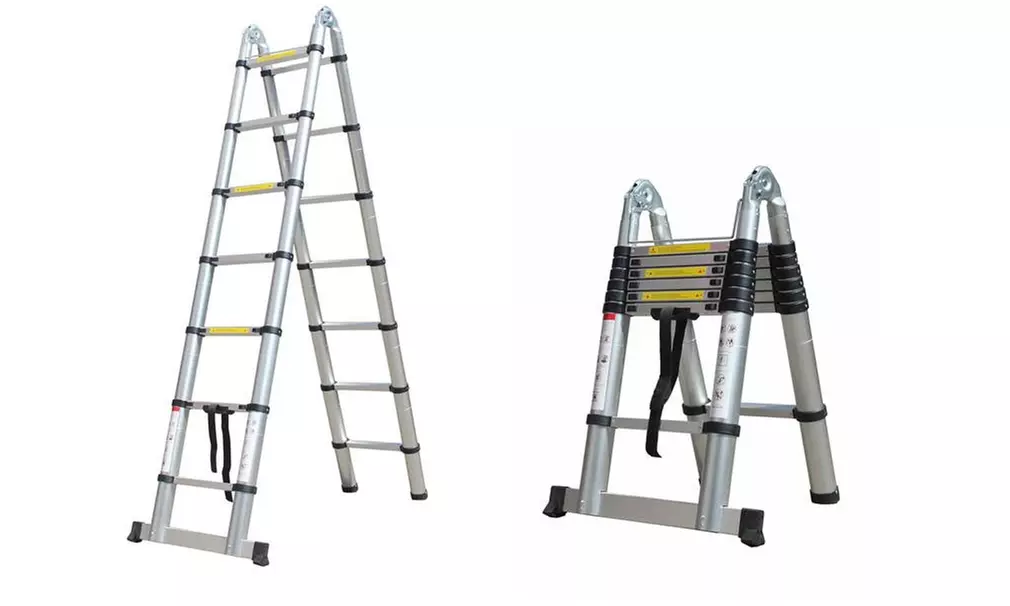 Echelle télescopique Herzberg 4,4 ou 5,6 m, avec hauteurs modulables, livraison offerte - Primary Image