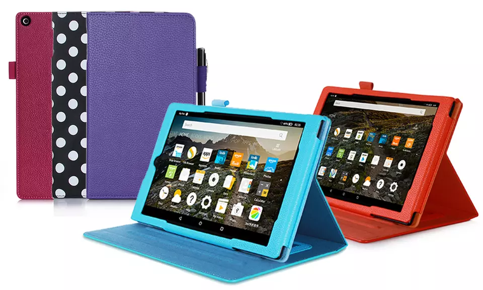 rooCASE Dual-View Folio Case for Amazon Kindle Fire HD 6/7/8/10 and Fire HDX 7/8.9 - Primary Image