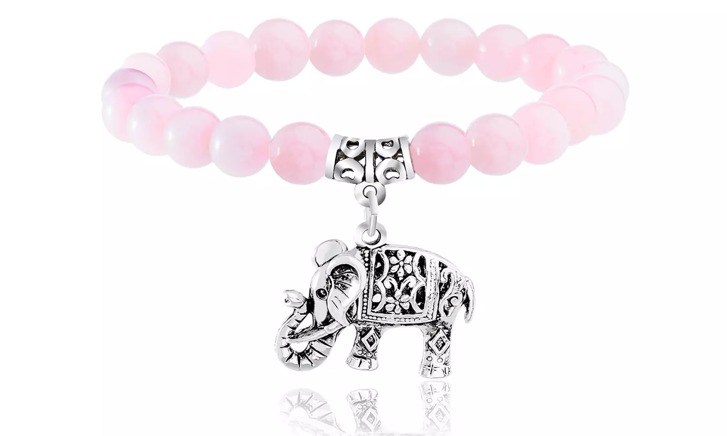 Genuine Gemstone Elephant Bead Bracelets - Primary Image