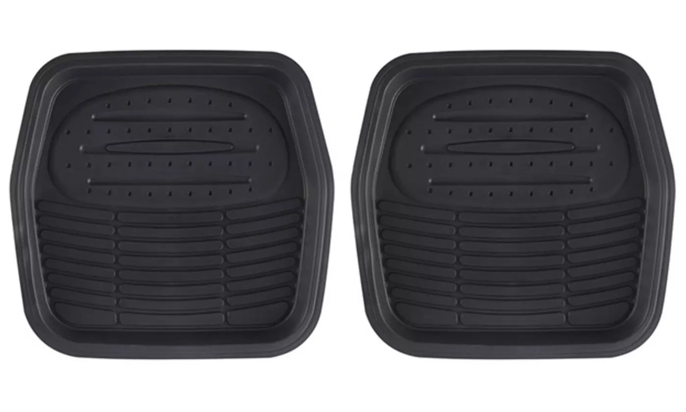 Tac Tough Universal Car Front or Rear Floor Mat with 1.63" Deep Wells (2-Piece) - Primary Image