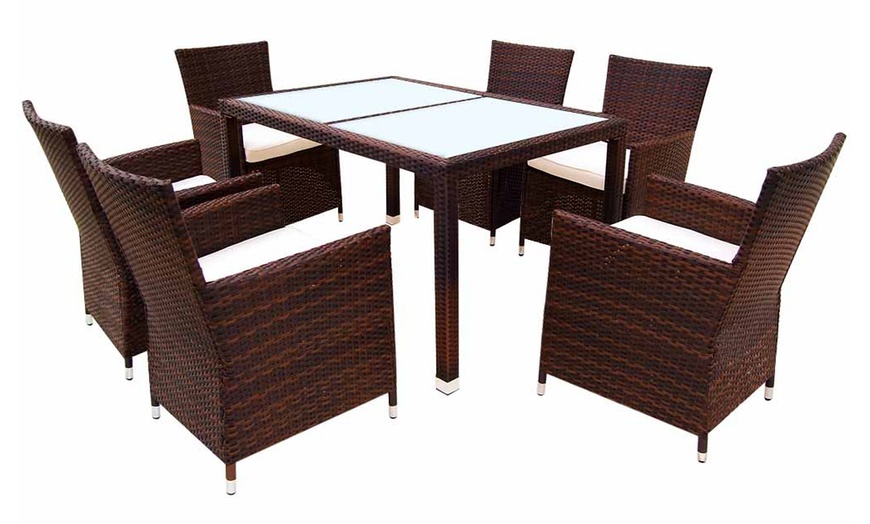 Image 5: Poly-Rattan Dining Set