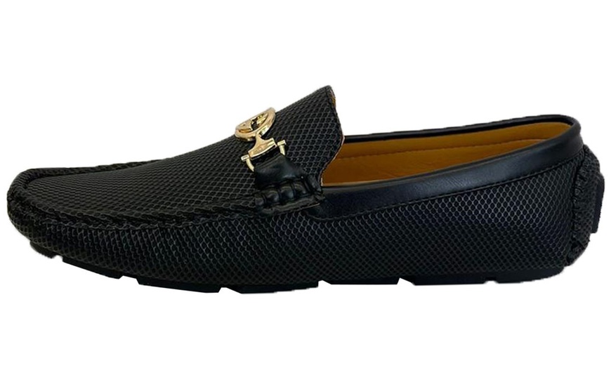 Image 9: Men's Slip-on Leather-Look Moccasins