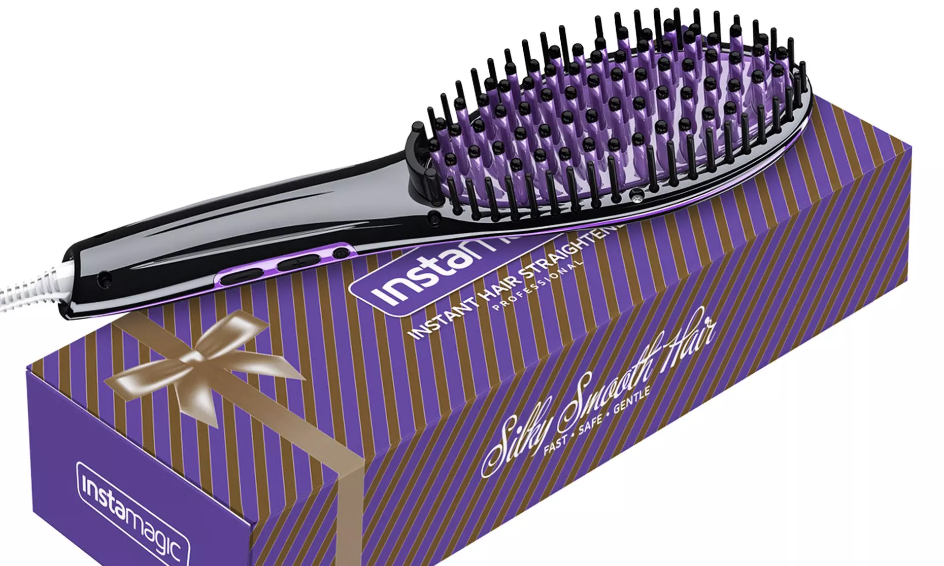 Insta Magic 1.5" LED Hair Straightening Ceramic Brush - Image 3