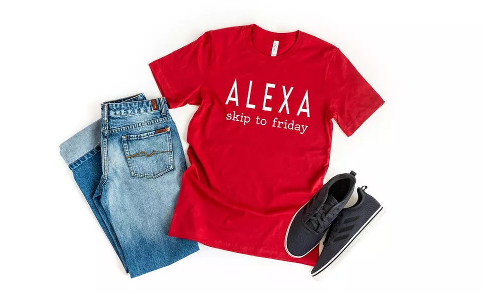 One, Two, or Four Personalized Funny Alexa T-Shirts from Violet Fox (Up to 43% Off) - Primary Image