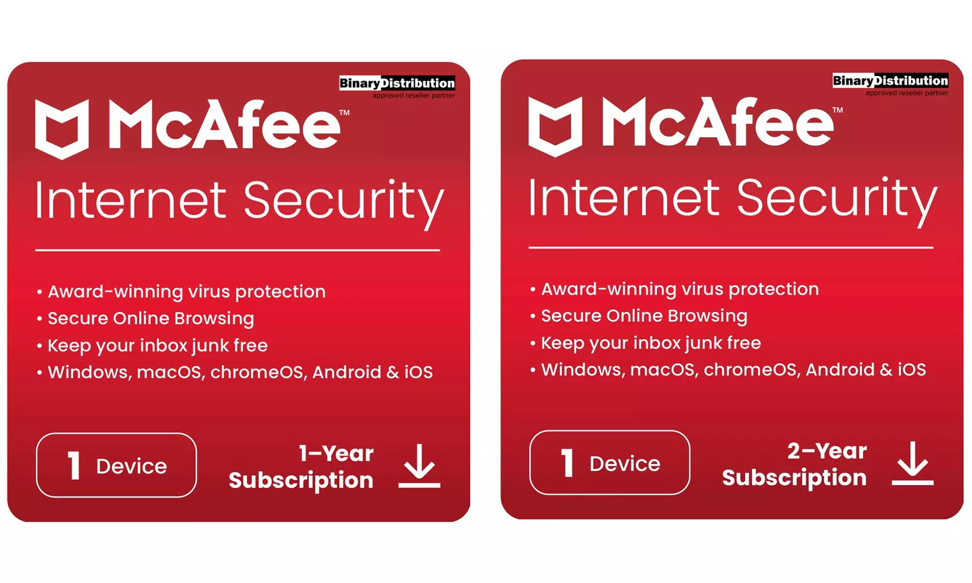 McAfee Internet Security 2023, durée au choix, téléchargeable - Primary Image
