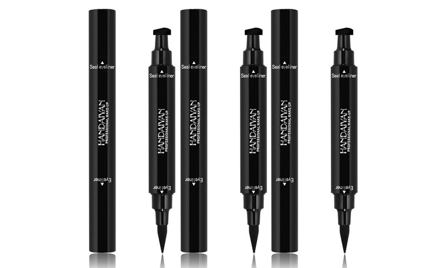 Image 4: Glamza Two-in-One Waterproof Liquid Eyeliner and Wing Stamp Pen Sets