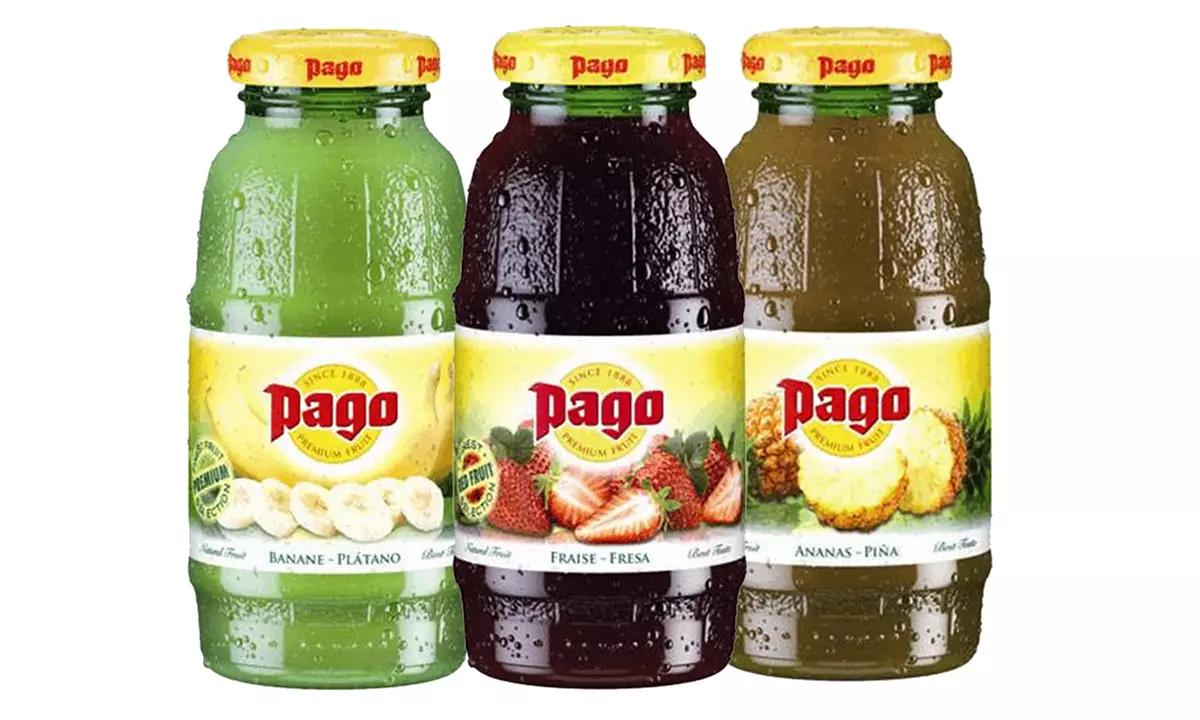 Pack de 36 ou 60 bouteilles Pago 20 cl, parfums au choix, dès 49,99 € (jusqu'à 20% de réduction) - Primary Image