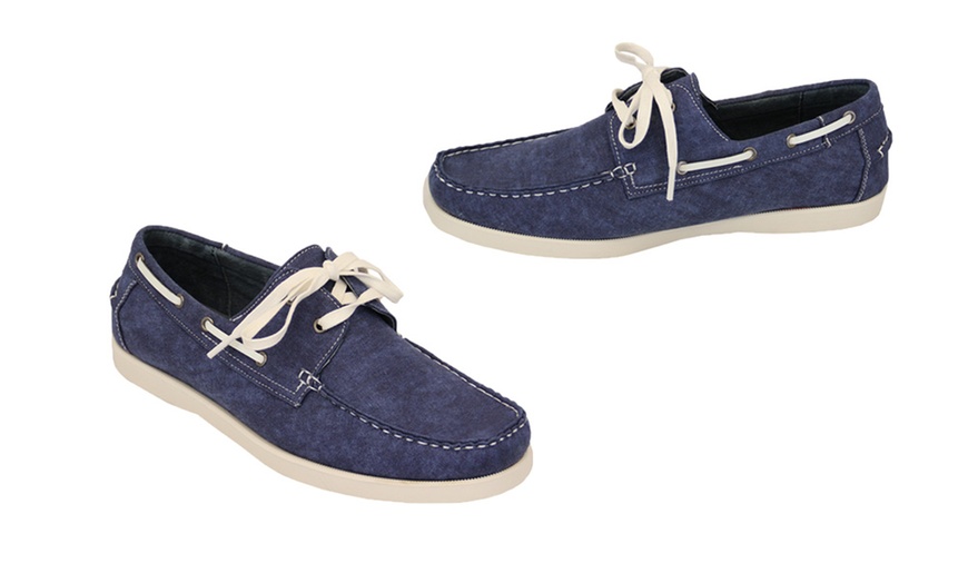 Image 5: Men's Denim Boat Shoes