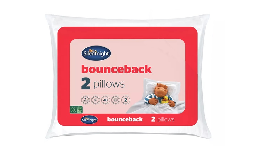 Image 3: Silentnight Bounceback Medium Firm Pillows - 2 Pack
