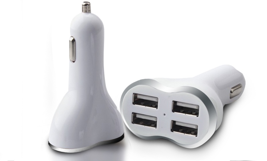 Image 17: Four-Port USB Car Charger