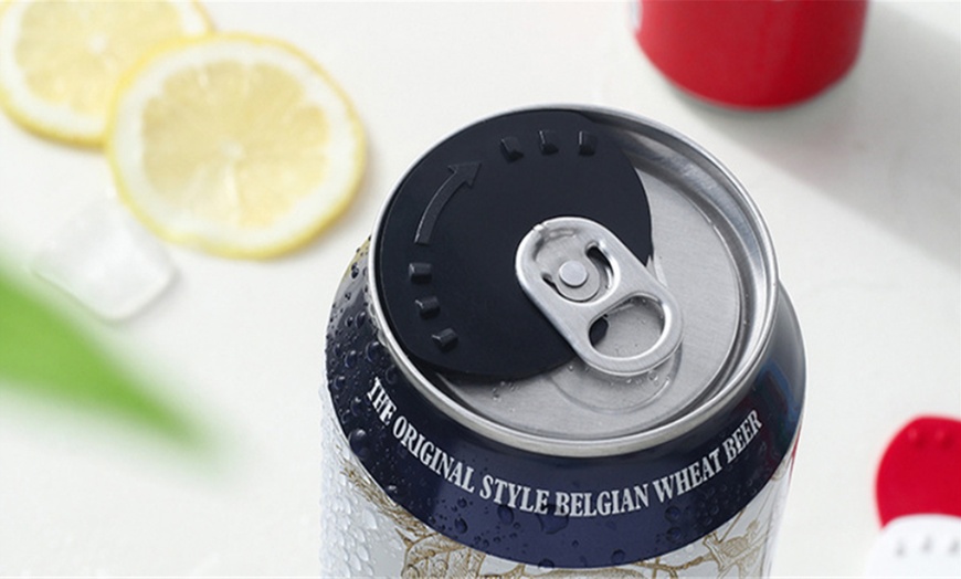 Image 3: 6 or 12 Reusable Sealed Can Drink Caps