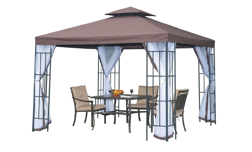 Image 1: Outsunny Metal Gazebo